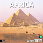 RED EMBER Africa 2026 Wall Calendar 12 Month | 12" x 24" Open | Thick & Sturdy Paper | Holiday Gift | Travel Calendar 2026