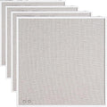 U Brands Farmhouse Linen Bulletin Board, 14" x 14", White Metal Frame, Industrial Grade Pinning Surface (Pack of 4)