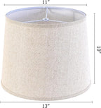 Beige Fabric Lamp Shade Set of 2 Medium Lamp Shades-11"×13"×10" Inch, Lampshades fit with Spider for Table Lamps, Floor Replacement, Modern Farmhouse Lamp Shade,Required Assembly