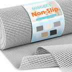 Songrey Non-Adhesive Drawer and Shelf Liner, Non Slip Cabinet Liners, Protect Kitchen Cupboard, Bathroom Drawers, Breathable, Thick Strong Grip mat (20IN x 20FT, Light Gray)