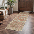 GENIMO Runner Rug 2x5 Non Slip Machine Washable Hallway Runner Rug, Low Pile Lightweight Rugs for Entryway, Hallway, Kitchen and Corridor, Vintage Brick Red