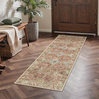 GENIMO Runner Rug 2x5 Non Slip Machine Washable Hallway Runner Rug, Low Pile Lightweight Rugs for Entryway, Hallway, Kitchen and Corridor, Vintage Brick Red
