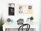 DesignOvation Beatrice Framed Linen Fabric Pinboard, 18x27, White