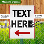 Custom Arrow,Custom Directional Sign, Left Arrow,24x30 Inches, 3M EGP Reflective, Rust Free .080 Aluminum, Fade Resistant, Made in USA by My Sign Center