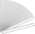 32 Pack Clear Plastic Ruler 12 Inch, Rulers Bulk for Classroom, Transparent Ruler with Centimeters and Inches, Metric Rulers for Kids, Ideal Back to School Office Home Supplies