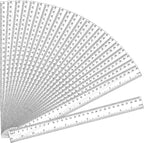 32 Pack Clear Plastic Ruler 12 Inch, Rulers Bulk for Classroom, Transparent Ruler with Centimeters and Inches, Metric Rulers for Kids, Ideal Back to School Office Home Supplies