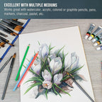 U.S. Art Supply 11" x 14" Premium Heavyweight Watercolor Paper Pad, Pack of 2 (12 Sheets Each), 140lb (300gsm) - Cold Pressed, Acid-Free, Wet, Water Color Paper - for Artists, Students