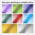 ARTISTRO 8 Metallic Poster Markers - Jumbo Markers Set with 15mm Wide Jumbo Tip for Murals, Posters, Tagging, Rock, Wood, Plastic, Leather, Metal, Fabric, Ceramic