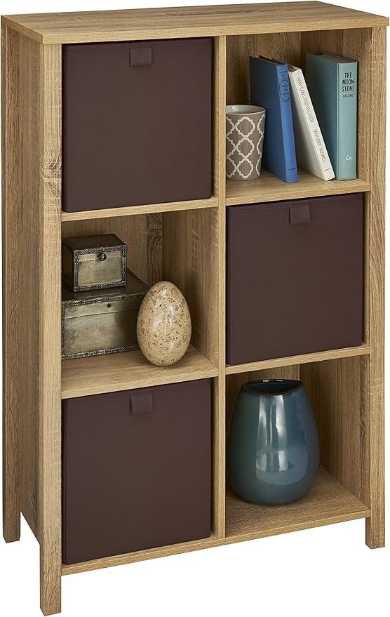 ClosetMaid 16053 Premium Adjustable 6-Cube Organizer, Weathered Oak