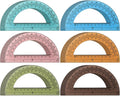 Sayglossy 36 Pcs of Colorful Plastic Protractors 180 Degrees 6 Inches Mathematical Protractor Translucent Geometric for Learn Office Measurement Drawing