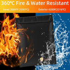 3 Pcs Fireproof Waterproof Document Bag(2000℉), Fire and Water Resistant Safe Zipper Storage Organizer Pouch for A4 A5 Documents Holder, Cash, Passport, Tablet, Laptop, File, Jewelry