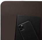 Vine Creations Leather Desk Mat 24" x 17", Desk Protector, PU Leather Desk Pad, Non Slip Small Desk Pad Mat, Desk Blotter, Desk Pads on Top of Desks, Home or Office Small Desk Mat (Dark Brown)