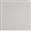 U Brands Farmhouse Linen Bulletin Board, 14" x 14", White Metal Frame, Industrial Grade Pinning Surface