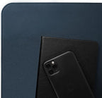 Vine Creations PU Leather Desk Pad, 36" x 20", Non-Slip, Dark Blue