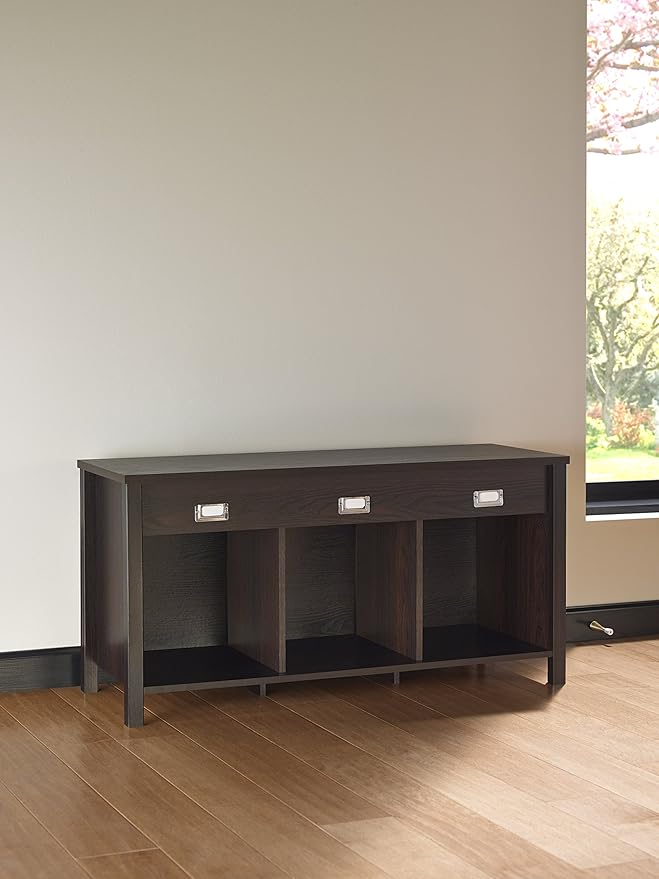 ClosetMaid 16052 Premium 3-Cube Bench, Black Walnut
