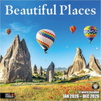RED EMBER Beautiful Places 2026 Wall Calendar 12 Month | 12" x 24" Open | Thick & Sturdy Paper | Holiday Gift | Travel Calendar 2026