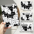 APIILVPQ Cat Clipboard, Cute Clipboards with Low Profile Clip for Office School Use, Cat Lover Gifts Wooden Clip Boards for Nurses Teachers Students - B09
