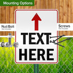 Custom Arrow,Custom Directional Sign, Up Arrow,24x30 Inches, 3M EGP Reflective, Rust Free .080 Aluminum, Fade Resistant, Made in USA by My Sign Center