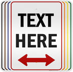 Custom Arrow,Custom Directional Sign, Two Way Arrow,18x24 Inches, 3M EGP Reflective, Rust Free .080 Aluminum, Fade Resistant, Made in USA by My Sign Center