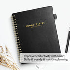 SUNEE 2026 Planner 8.5" x 11" – Dated Productivity Planner for Time Management - Daily,Weekly & Monthly Planner to Achieve Goals - Planner 2026 dated from January 2026 – December 2026,Black