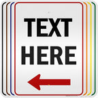 Custom Arrow,Custom Directional Sign, Left Arrow,18x24 Inches, 3M EGP Reflective, Rust Free .080 Aluminum, Fade Resistant, Made in USA by My Sign Center