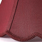 GOSO Set of 1 Elegant Leaf Scalloped Lamp Shade Burgundy, 6×13×9.8 Inch Spider Bell Lamp Shade for Table Lamp,Floor Lamps Replac Braids with Petal Edges,Easy Assembly Art Decor Shades for Bedroom