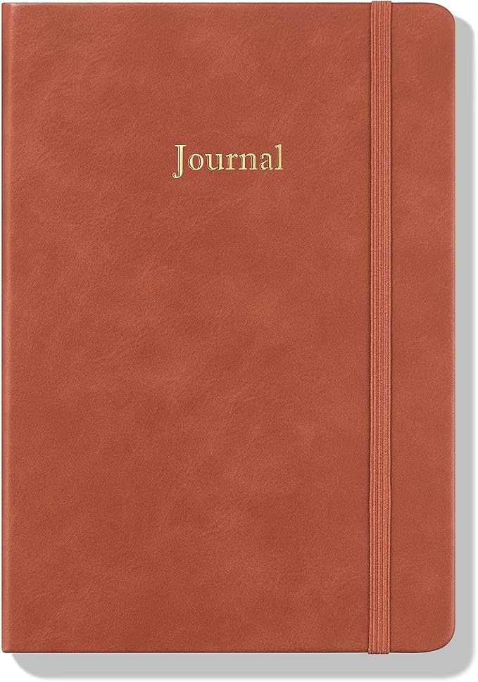Wykeham's Executive 2026 Undated Daily Journal Planner – Customization Available (Brown, 8.5"×5.5" - Undated)