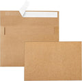 Silunkia Brown Blank Note Cards and Envelopes 4 x 6 Heavyweight Single Panel Cardstock and A4 Envelopes Printable Self Seal 20 Packs for Wedding Invitations, Baby Showers, Thank You Cards