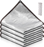 Mindsoft 70% Aluminet Shade Cloth Reflective Tarp 10 x 20 ft Aluminum Cloth Porch Privacy Screen with Grommets Durable Mesh Canopy for Car Garden Patio Pergola Sun Shade Cover(1 Set)