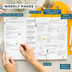 Clever Fox Planner PRO Light – Weekly & Monthly Life Planner to Increase Productivity, Time Management and Hit Your Goals, 8.5x11″ (Aquamarine)