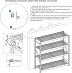 Amazon Basics 5-Tier Medium Duty Storage Shelving Single Post Press Board Shelf - 48 x 18 x 72 Inches, Aluminum