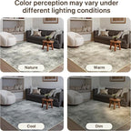 GENIMO 8x10 Area Rugs for Living Room, Machine Washable Non Slip Rugs, Low Pile Lightweight Vintage Print Rug for Bedroom, Dining Room, Home Office, Distressed Grey