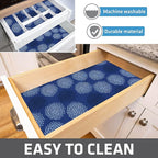 Drymate Premium Luxury Shelf & Drawer Liner, Thick Cushioned Fabric, Non-Adhesive, Absorbent, Waterproof, Slip-Resistant, Liners for Kitchen Cabinets, Cupboards (USA Made)(12”x59”)(2-Pack)(GoodBlue)
