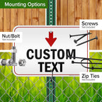 Custom Arrow,Custom Directional Sign, Down Arrow,12x18 Inches, 3M EGP Reflective, Rust Free .063 Aluminum, Fade Resistant, Made in USA by My Sign Center