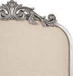 Kate and Laurel Arendahl Arch Pinboard; Silver; 19 x 31; Framed Arched Ornate Vintage Pinboard for Unique Display; Organization; and Decor Options