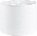 White Linen lampshades Large Drum Lamp Shade 16" Top x 16" Bottom x 12" High (Spider) Modern Lamp Shade for Table&Floor Lamp - Lampshades Replacement By GO&SO Assembly Required