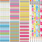 TecUnite 120 Pcs HB Pencils Unsharpened Pencils with Wooden Hexagonal Pen for Adults Gifts Graphite Pen for Exams Office Sketching(Bunny)