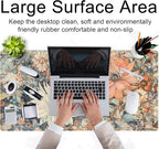 Retro Japanese Floral Mouse Pad Boho Desk Mat Aesthetic Flower Desk Matt for Desktop Large XXL Extended Gaming Deskmat, Laptop Keyboard Mouse Mat Office Decor Accessories for Women 31.5''x15.7''