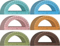 Sayglossy 72 Pcs of Colorful Plastic Protractors 180 Degrees 6 Inches Mathematical Protractor Translucent Geometric for Learn Office Measurement Drawing