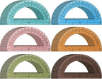 Sayglossy 72 Pcs of Colorful Plastic Protractors 180 Degrees 6 Inches Mathematical Protractor Translucent Geometric for Learn Office Measurement Drawing