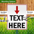 Custom Arrow,Custom Directional Sign, Arrow Down Sign, 24x30 Inches, 3M EGP Reflective, Rust Free .080 Aluminum, Fade Resistant, Made in USA by My Sign Center