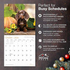 MICASA PRESS Dachshund Puppies 2026 Wall Calendar 12 Month | 12" x 24" Open | Thick & Sturdy Paper | Holiday Gift | Cute Puppy Weiner Dog Calendar 2026