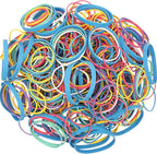 AMUU Rubber Bands Assorted Multicolor 0.5 lb/227g Size #64#33 Size #16 Rubber Bands for Office Supplies Home Money Elastic Bands
