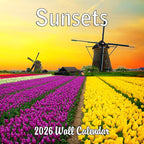 2026 Sunsets Monthly Wall Calendar | Travel Calendar 2025-2026