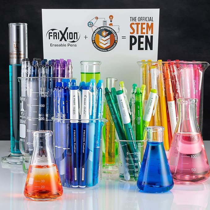 Pilot FriXion Clicker Erasable Gel Pens, Fine Point (0.7mm), Purple Ink, 12-Pack - Refillable, Smooth Writing Pens for School, Journaling, and Office Use