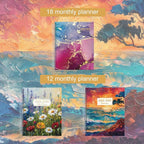 CAGIE Planner 2025-2026 Monthly: 12 Months July 2025 - June 2026 Calendar Daily Weekly Yearly Agenda 8.5" x 11" Large Academic Spiral Planners for Women with Tabs Stickers, Sunset