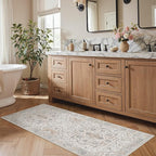 GENIMO Runner Rug 2'6"x8 Machine Washable Non Slip Vintage Hallway Runner Rug, Low Pile Lightweight Rugs for Indoor Entryway, Hallway, Kitchen and Corridor
