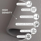 DECOLAB Standing Wall Room Dividers, Portable Partition for Room Separation, Studio, Office, Bedroom, Pinnable Magnetic Frame, 29"x65", Sterling