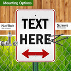 Custom Arrow,Custom Directional Sign, Two Way Arrow,18x24 Inches, 3M EGP Reflective, Rust Free .080 Aluminum, Fade Resistant, Made in USA by My Sign Center
