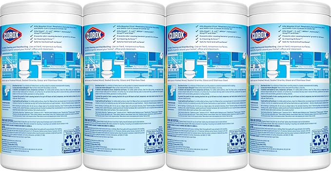 Clorox Disinfecting Cleaning Wipes Variety Pack, 75 Count Each, Pack of 4 (Package May Vary)